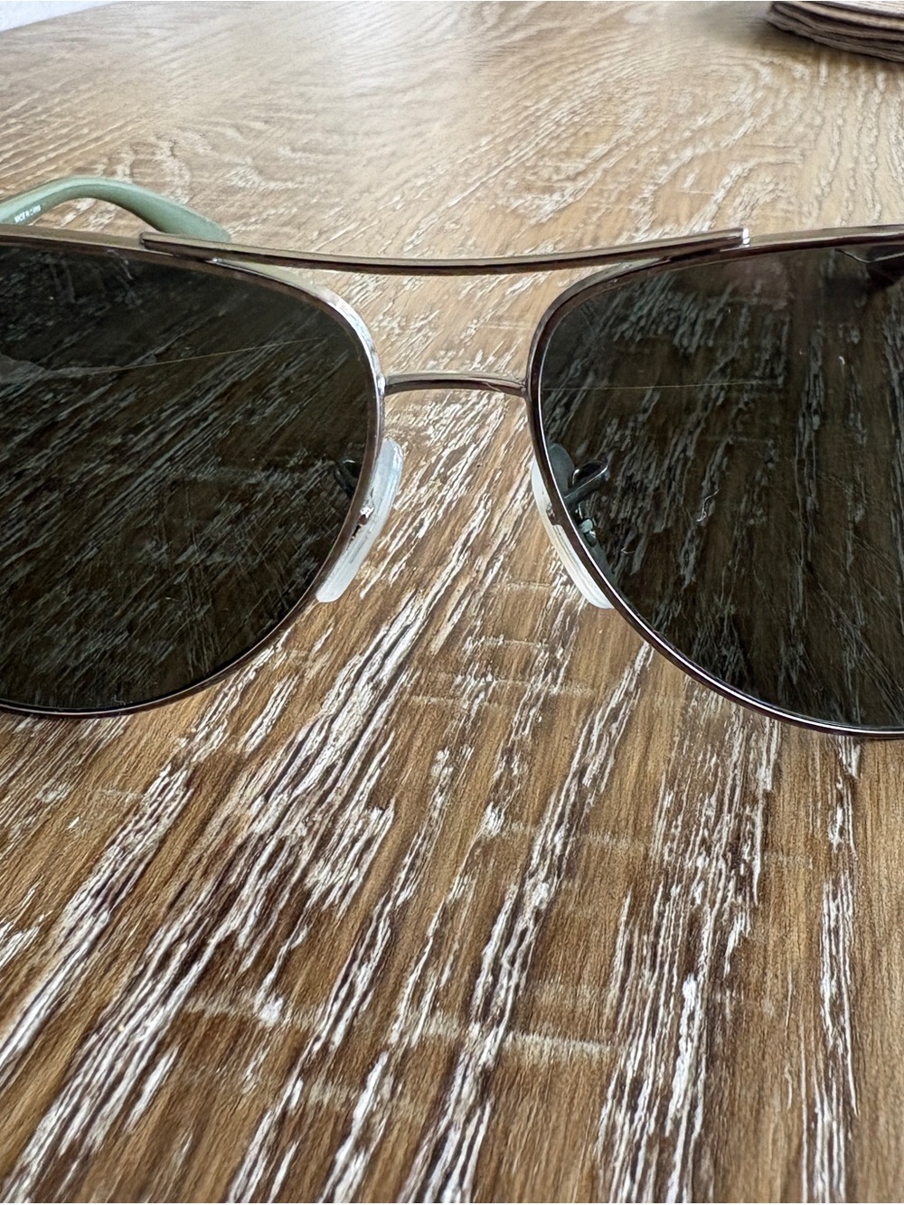 Ray-Ban Silver Frame Green Lens Aviator Sunglasses